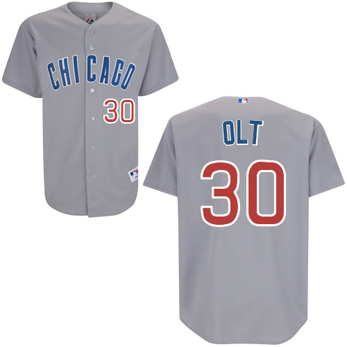 Mike Olt #30 MLB Jersey-Chicago Cubs Men's Authentic Road Gray Baseball Jersey